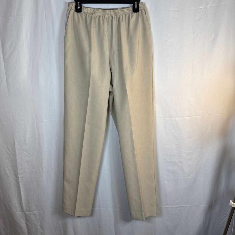 Women’s Alfred Dunner Khaki Pull On Elastic Waist Size 10 Preowned - Picture 3 of 15